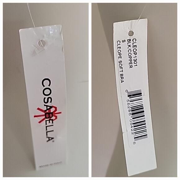 Cosabella Cleope Soft Mesh Bralette Small Petite NEW Bronze Black Designer - Picture 8 of 9